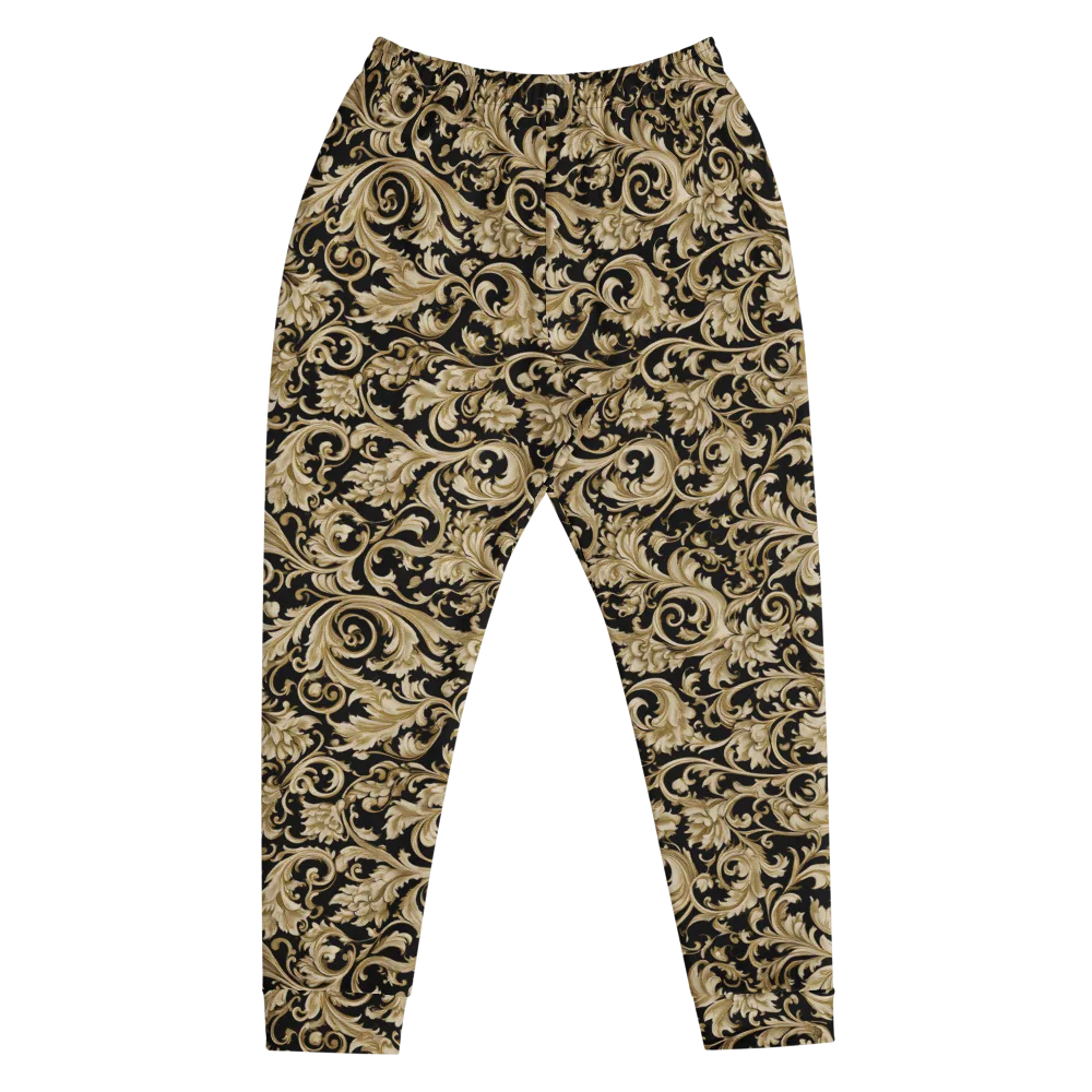 Midnight Acanthus on Men's Joggers — Front