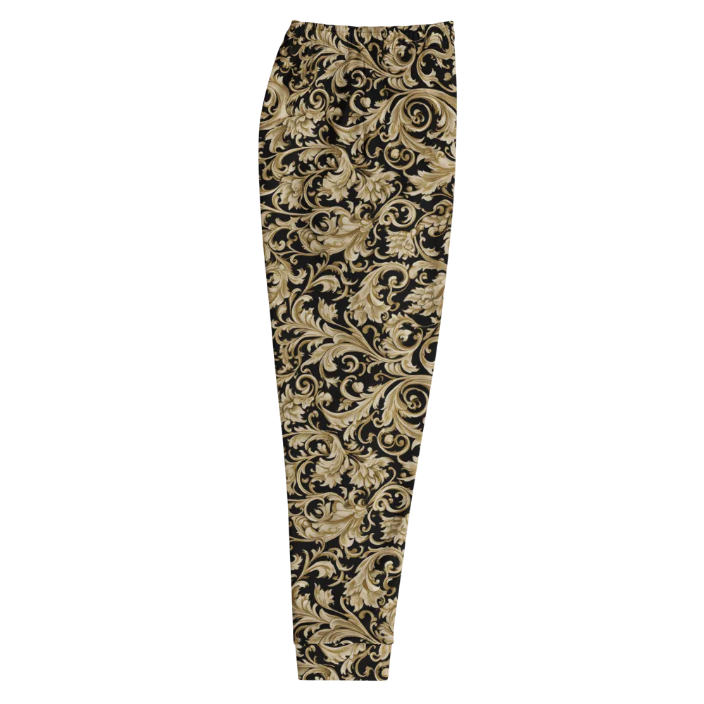 Midnight Acanthus on Men's Joggers — Right