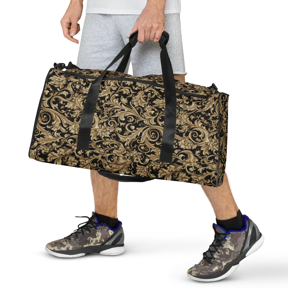 Midnight Acanthus on Duffle Bag — Front