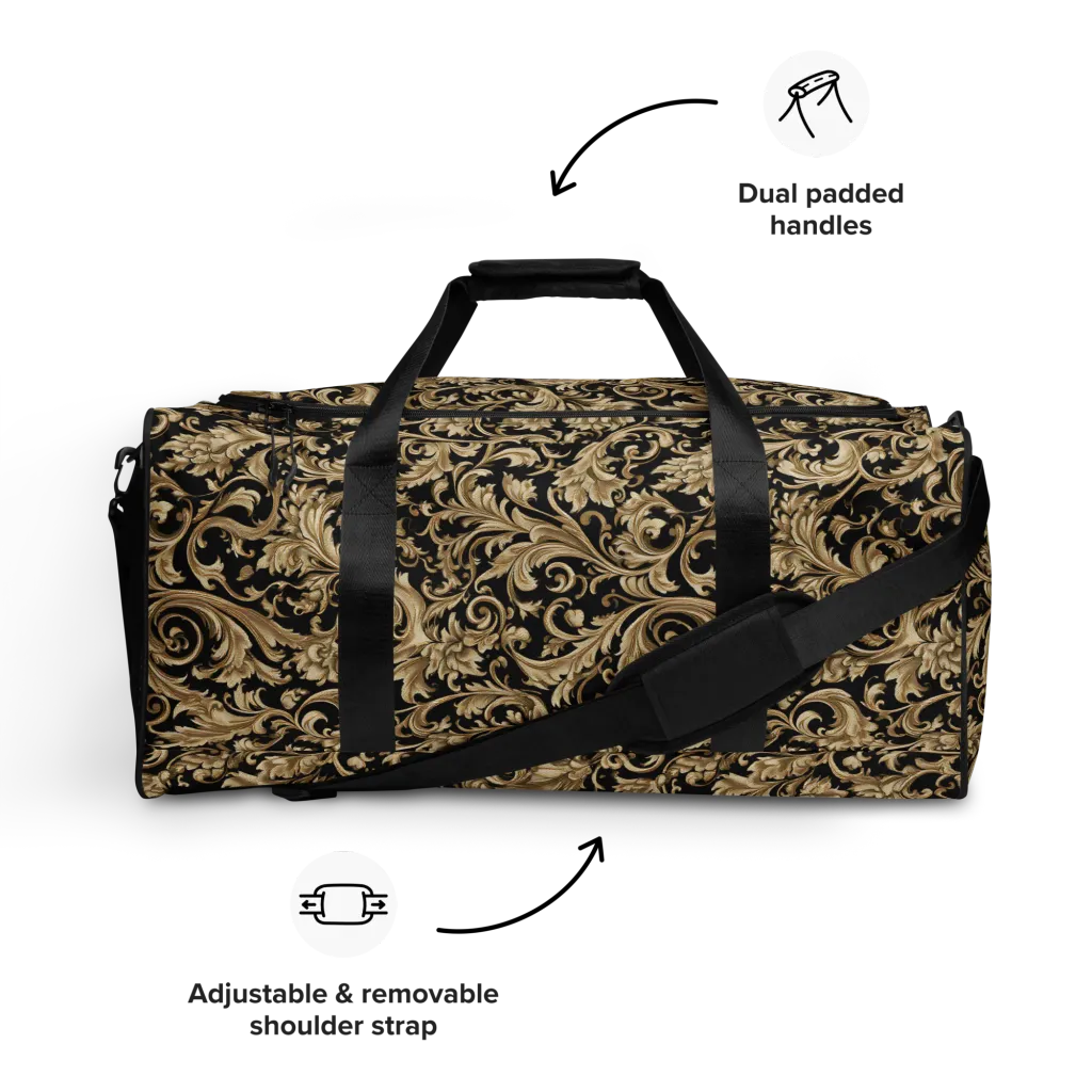 Midnight Acanthus on Duffle Bag — Front