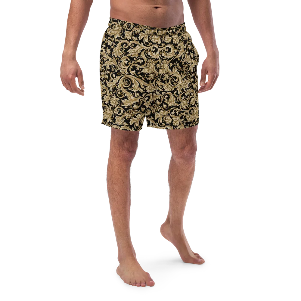 Midnight Acanthus on Swim Trunks — Front