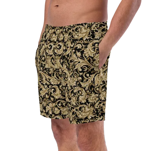 Midnight Acanthus on a Swim Trunks