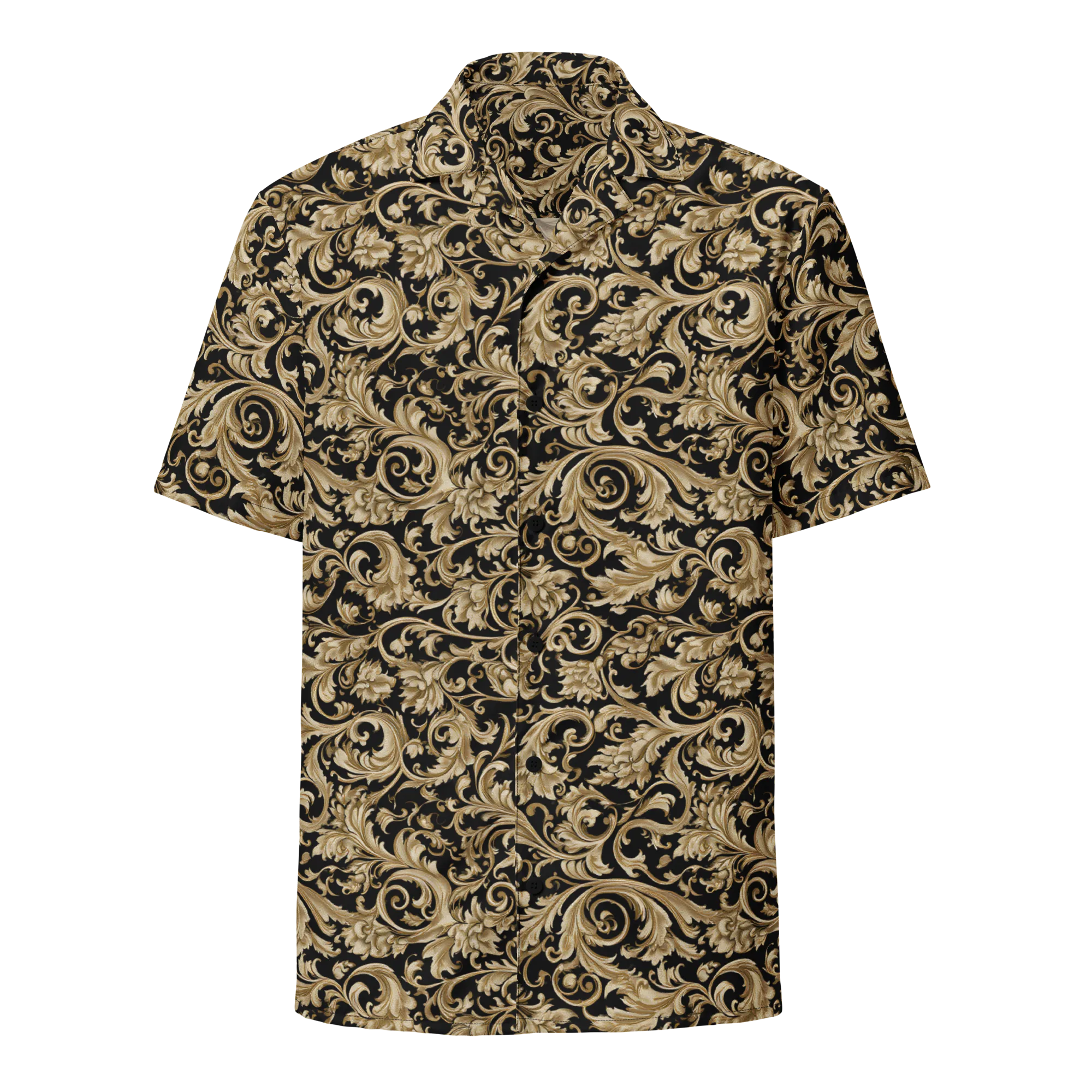 Midnight Acanthus on Button Shirt — Front