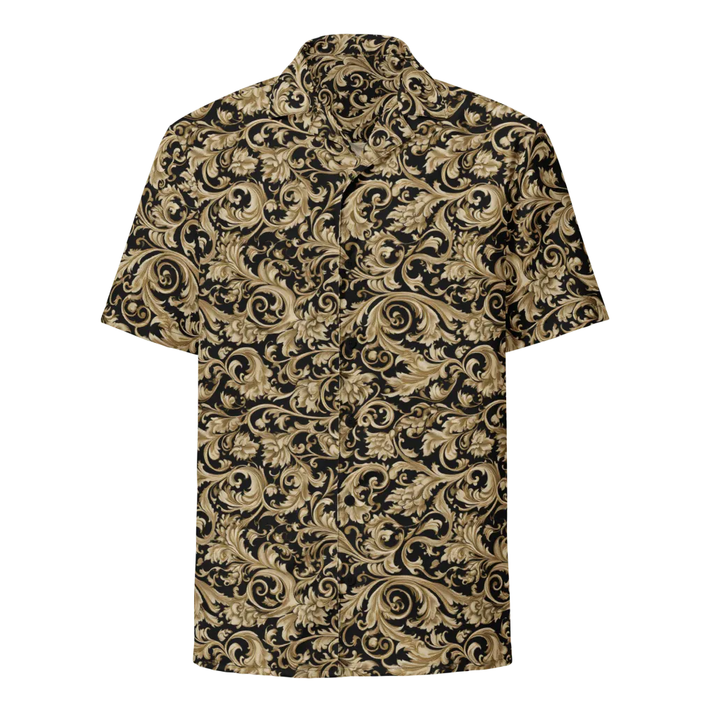 Midnight Acanthus on Button Shirt — Front