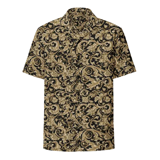Midnight Acanthus on a Button Shirt