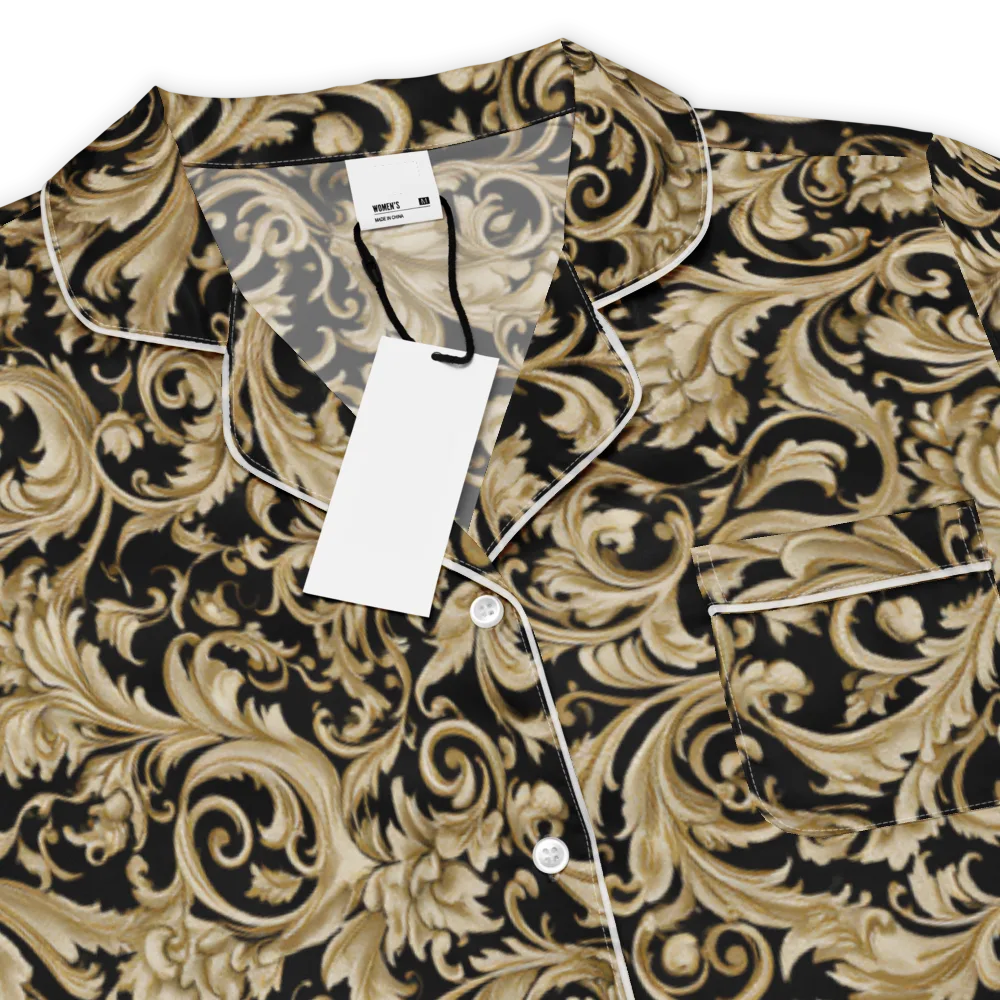 Midnight Acanthus on Women's Short Sleeve Pajama Top — Product details