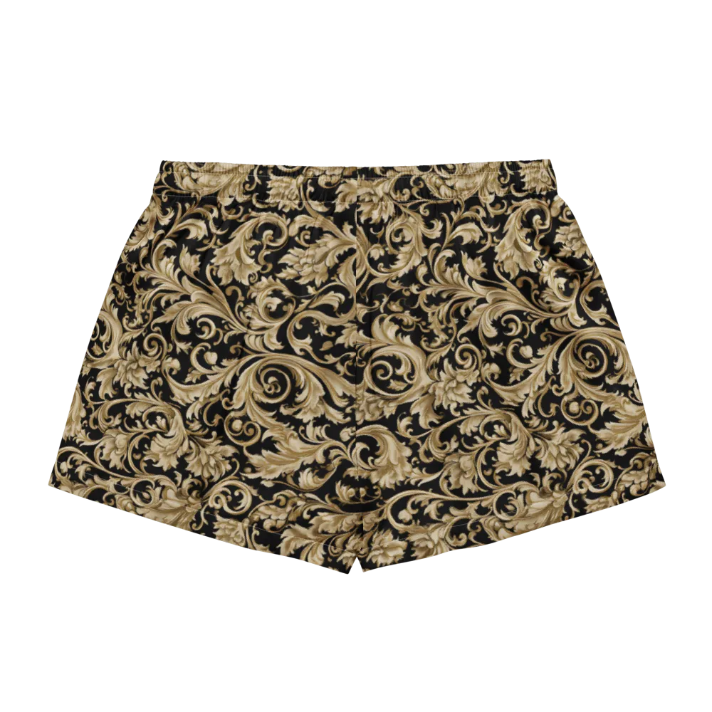 Midnight Acanthus on Women's Pajama Shorts — Back