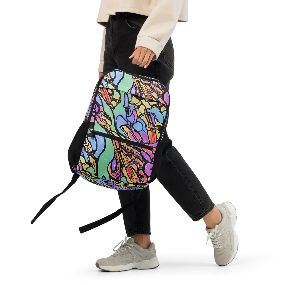 Kaleidoscope Flora on Utility Backpack — Front