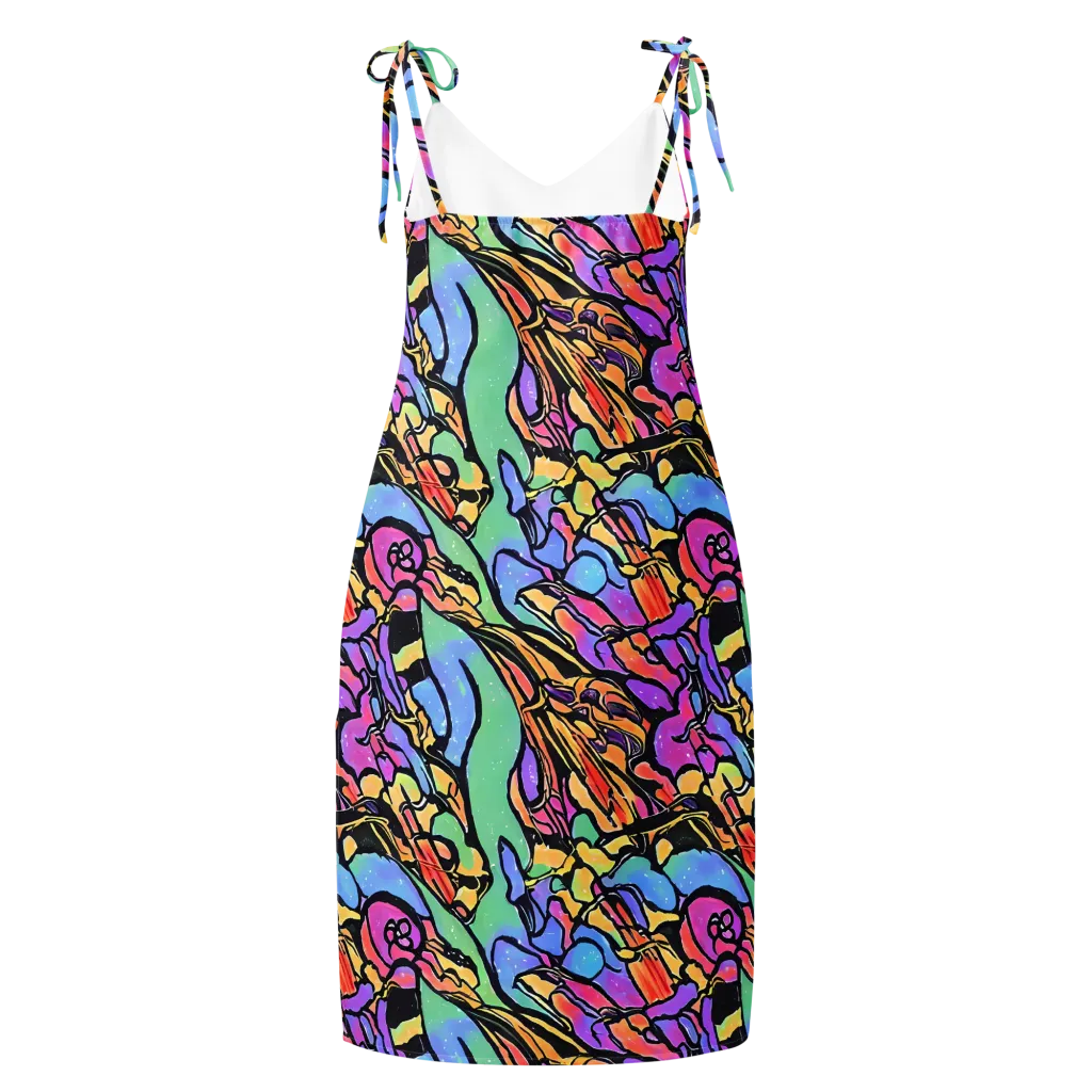 Kaleidoscope Flora on Slip Dress — Back