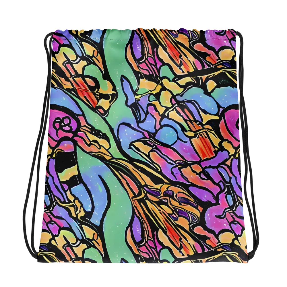 Kaleidoscope Flora on Drawstring Bag — Photo