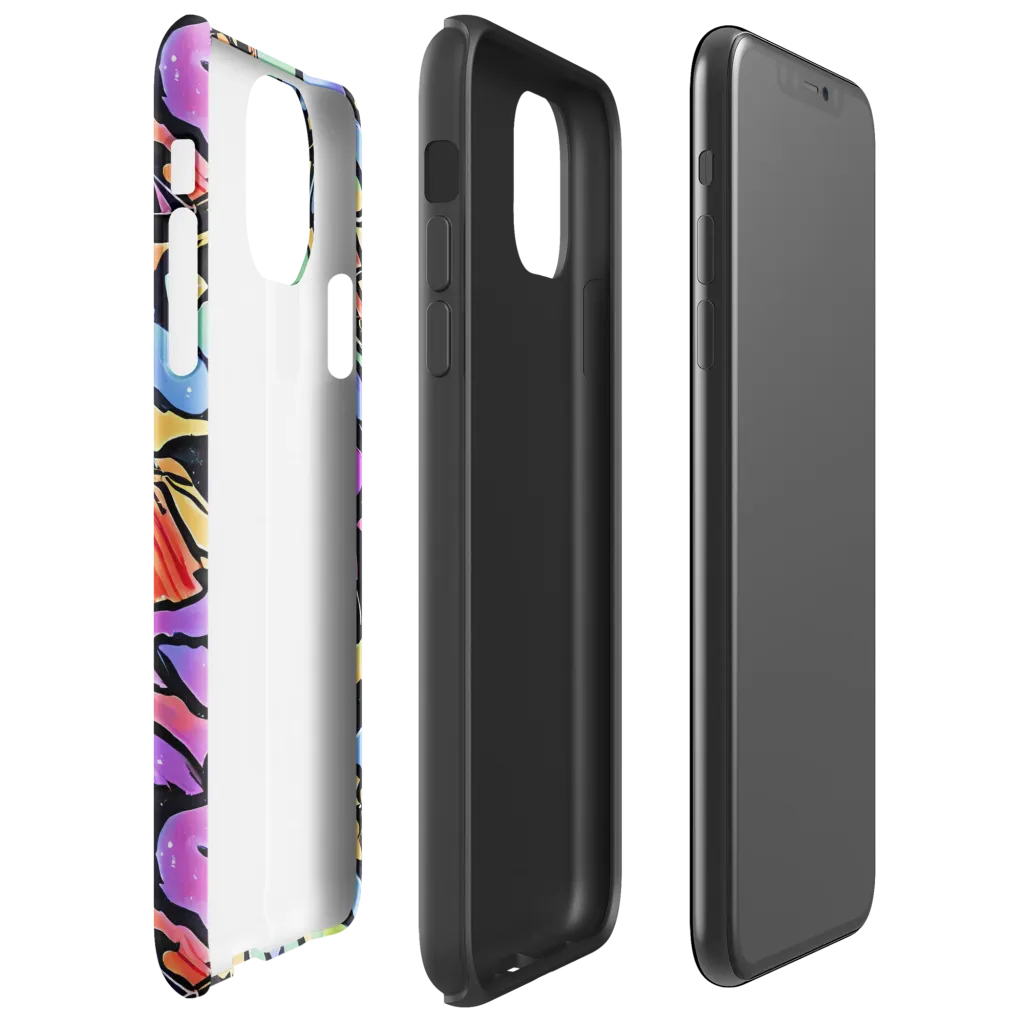 Kaleidoscope Flora on Tough Case for iPhone® — Right