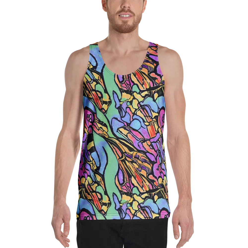 Kaleidoscope Flora on Men's Tank Top — Front