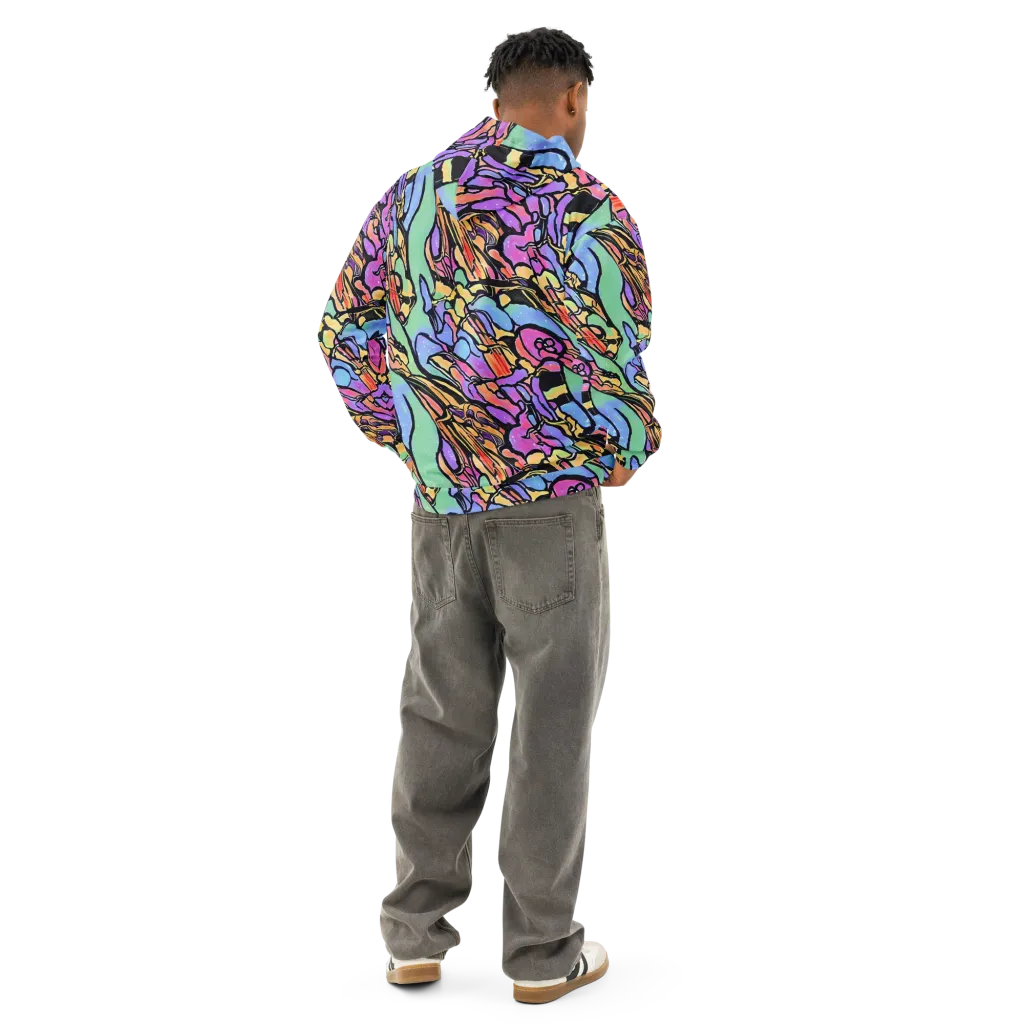 Kaleidoscope Flora on Cotton Hoodie — Back
