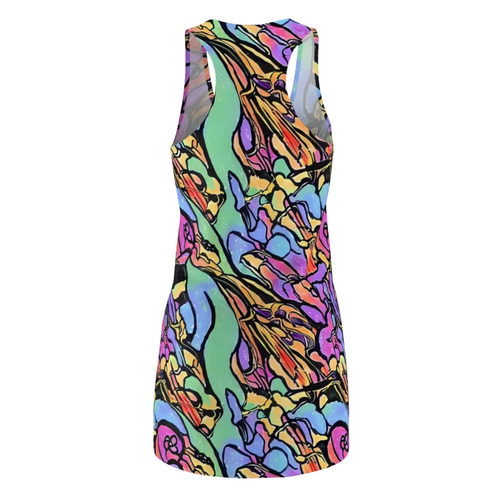 Kaleidoscope Flora on Racerback Dress — Back