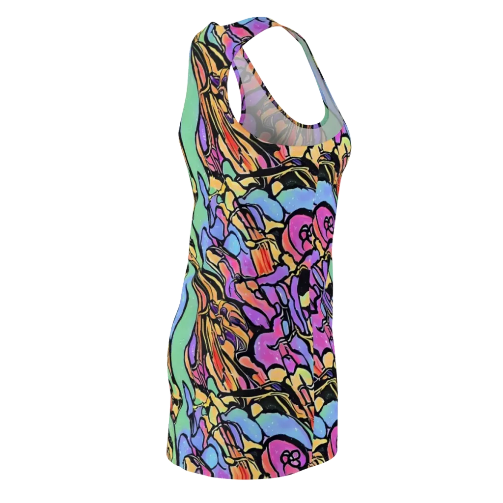 Kaleidoscope Flora on Racerback Dress — Back Side