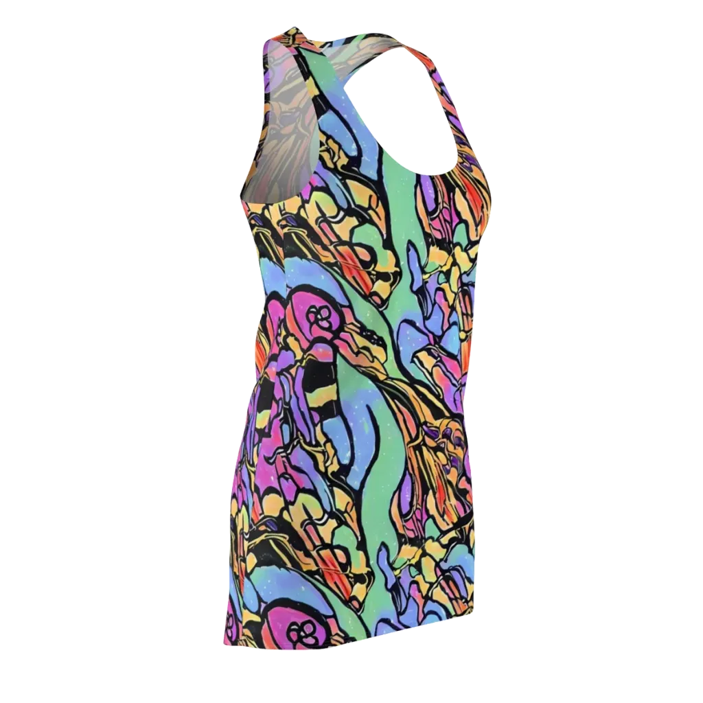 Kaleidoscope Flora on Racerback Dress — Front Side