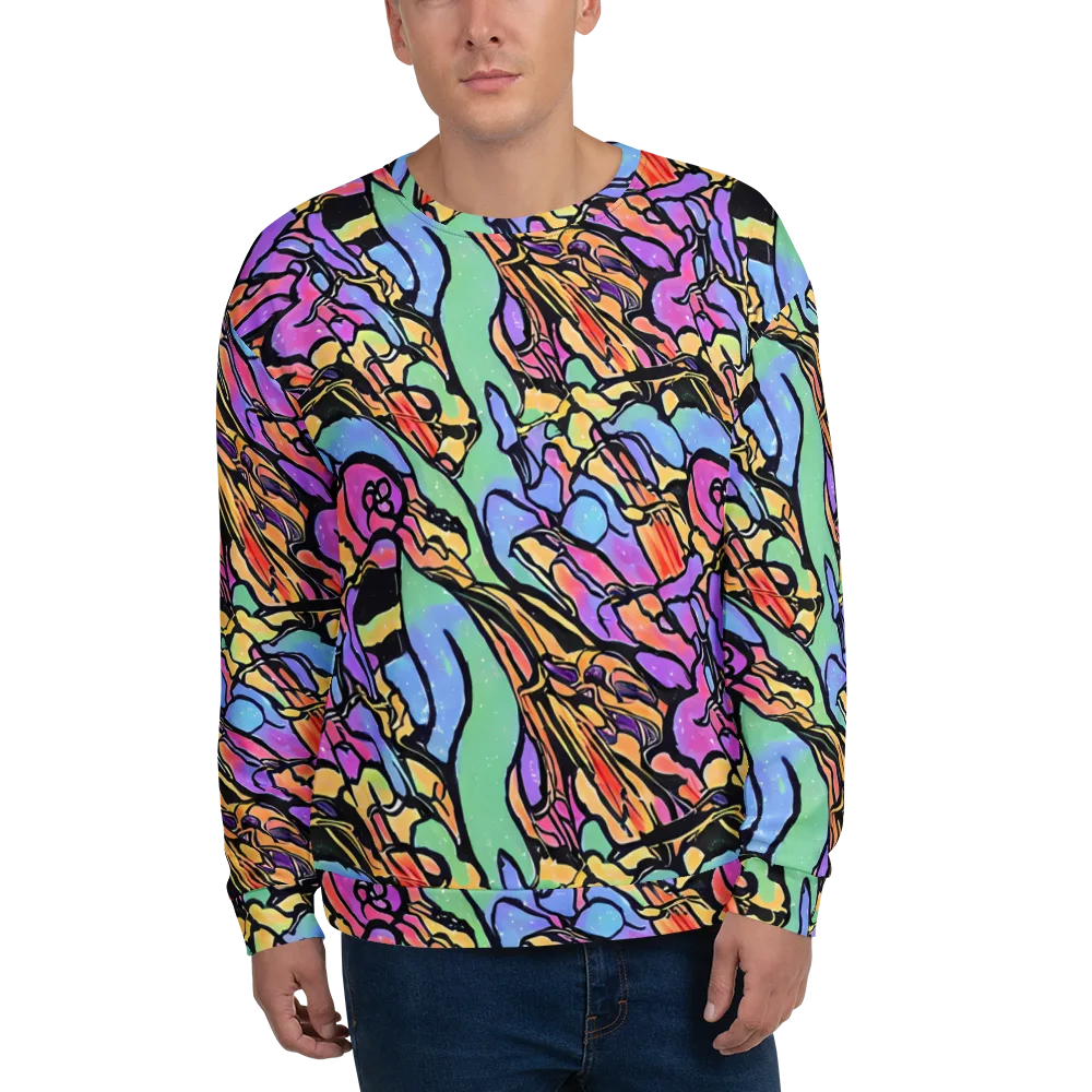 Kaleidoscope Flora on Sweatshirt — Front