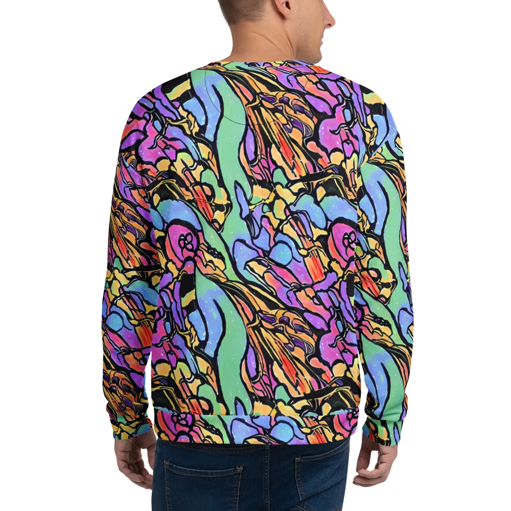 Kaleidoscope Flora on Sweatshirt — Back