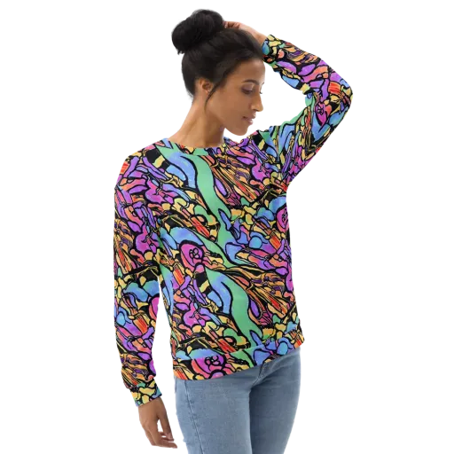 Kaleidoscope Flora on a Sweatshirt