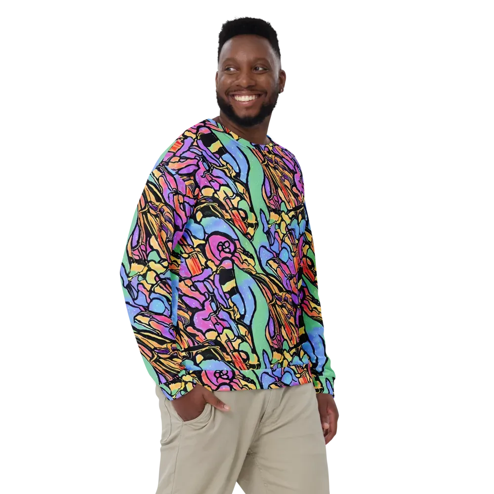 Kaleidoscope Flora on Sweatshirt — Front