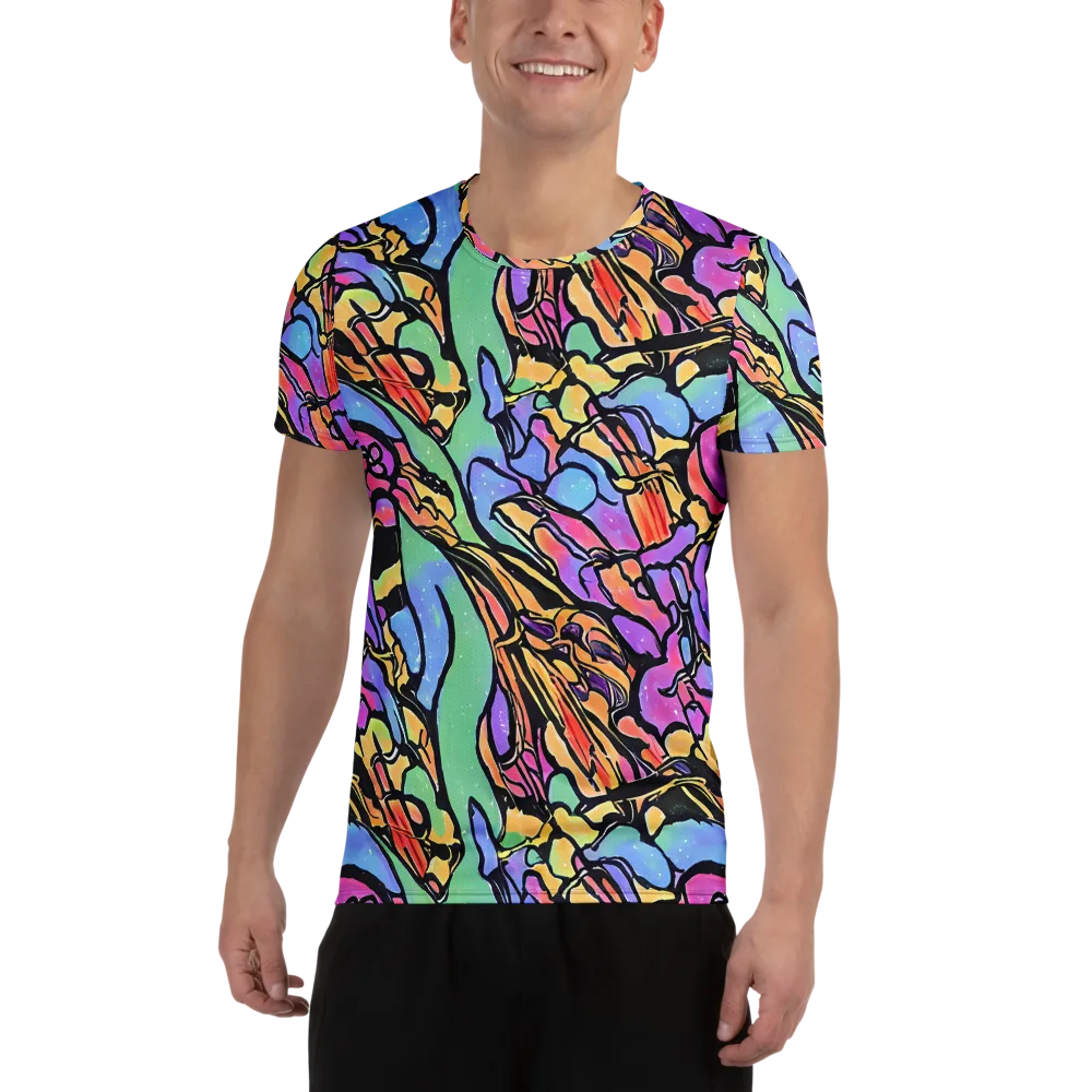 Kaleidoscope Flora on Men's Athletic T-Shirt — Front