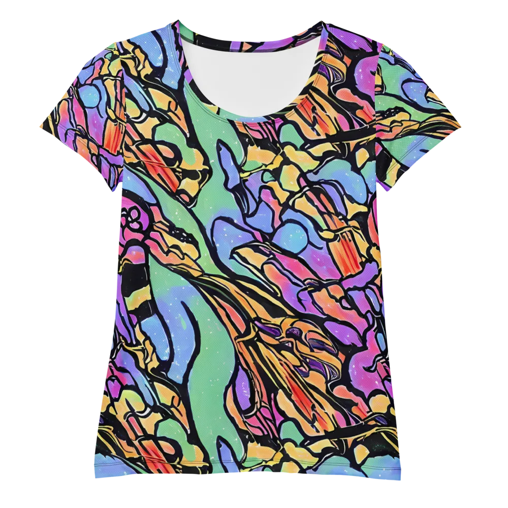 Kaleidoscope Flora on Women's Athletic T-Shirt — Front