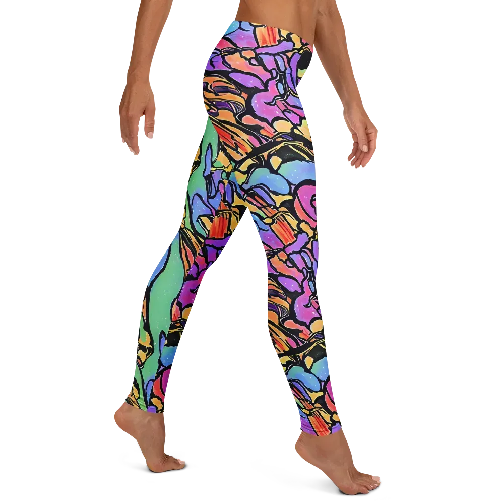 Kaleidoscope Flora on Leggings — Right