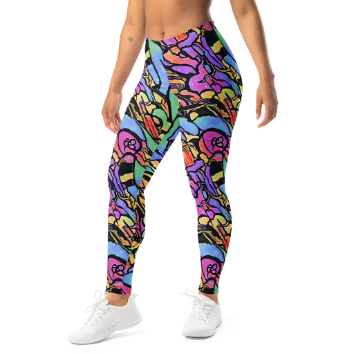 Kaleidoscope Flora on a Leggings