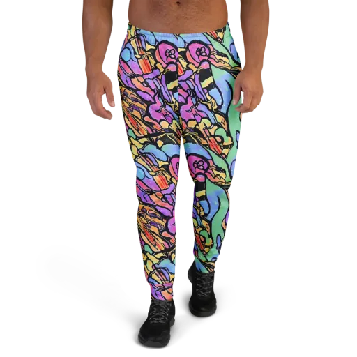 Kaleidoscope Flora on a Men's Joggers