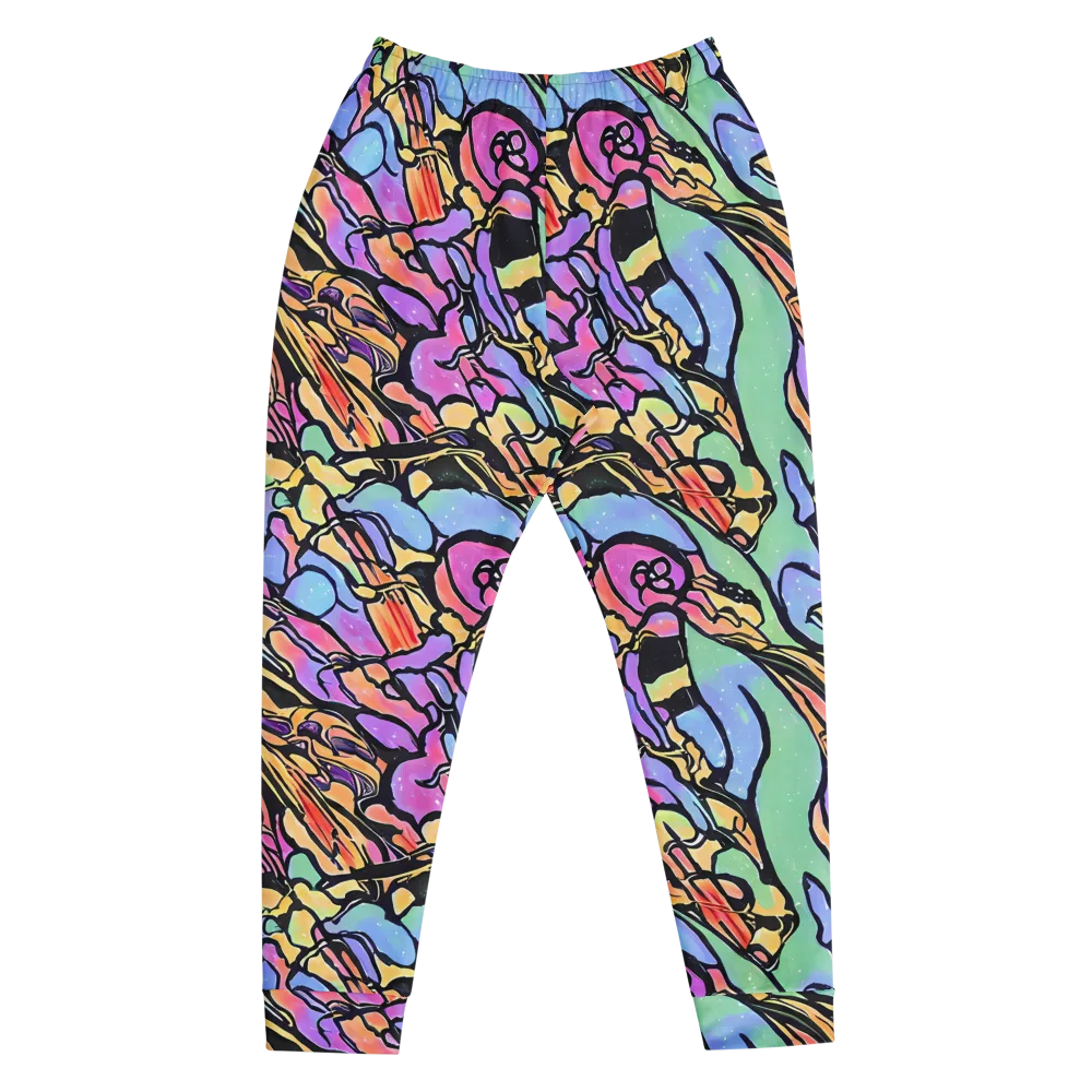 Kaleidoscope Flora on Men's Joggers — Front