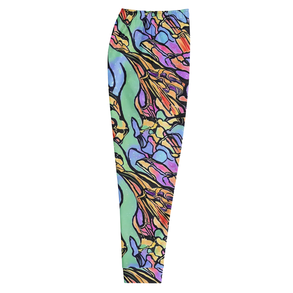 Kaleidoscope Flora on Men's Joggers — Right