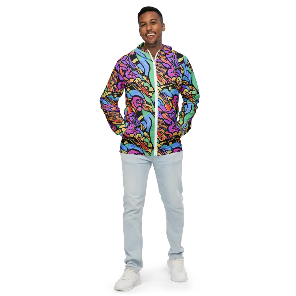 Kaleidoscope Flora on Men's Windbreaker — Front