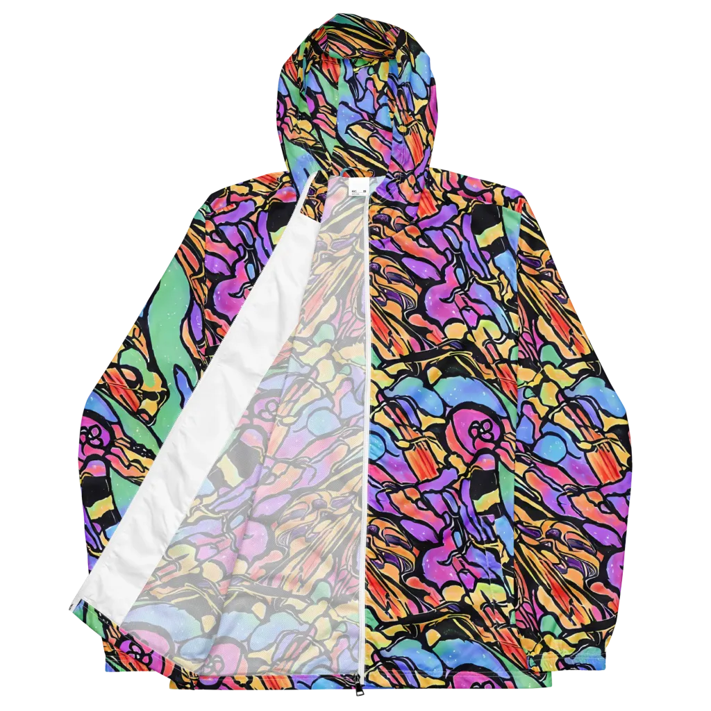 Kaleidoscope Flora on Men's Windbreaker — Front
