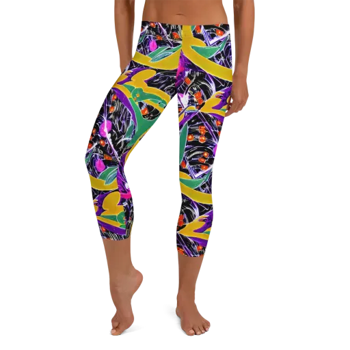 Lacquer Bloom on a Capri Leggings