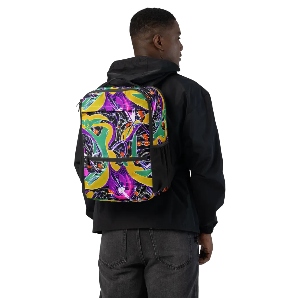 Lacquer Bloom on Utility Backpack — Back