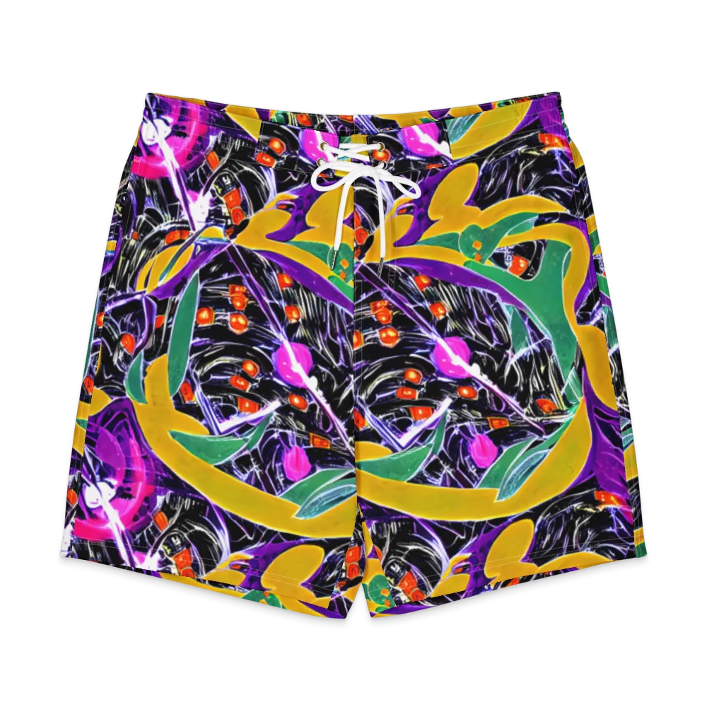 Lacquer Bloom on Men's Board Shorts — Front