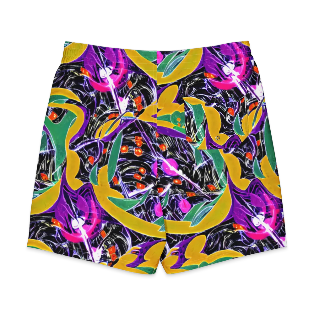 Lacquer Bloom on Men's Board Shorts — Back