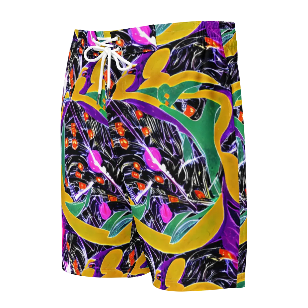 Lacquer Bloom on Men's Board Shorts — Front