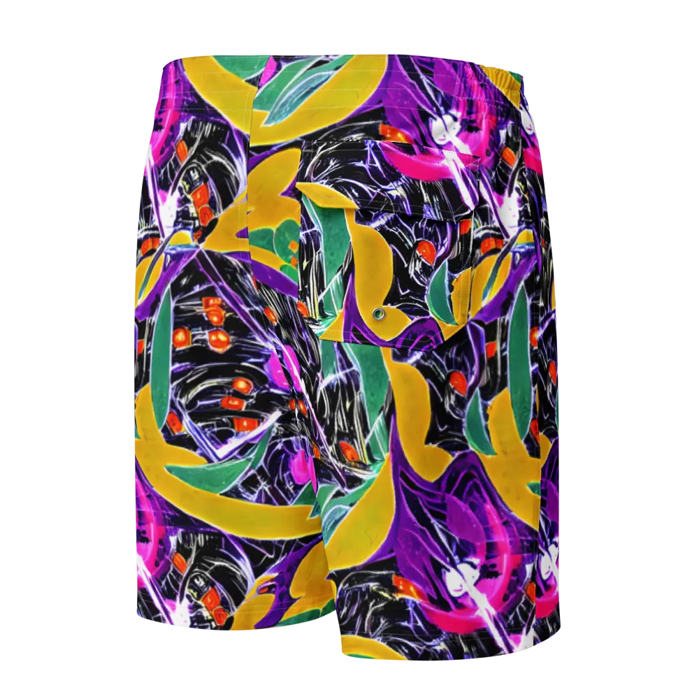 Lacquer Bloom on Men's Board Shorts — Back