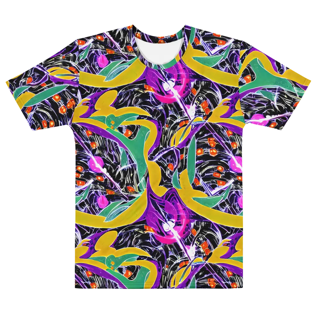 Lacquer Bloom on Men's Cotton Crew Neck T-Shirt — Front