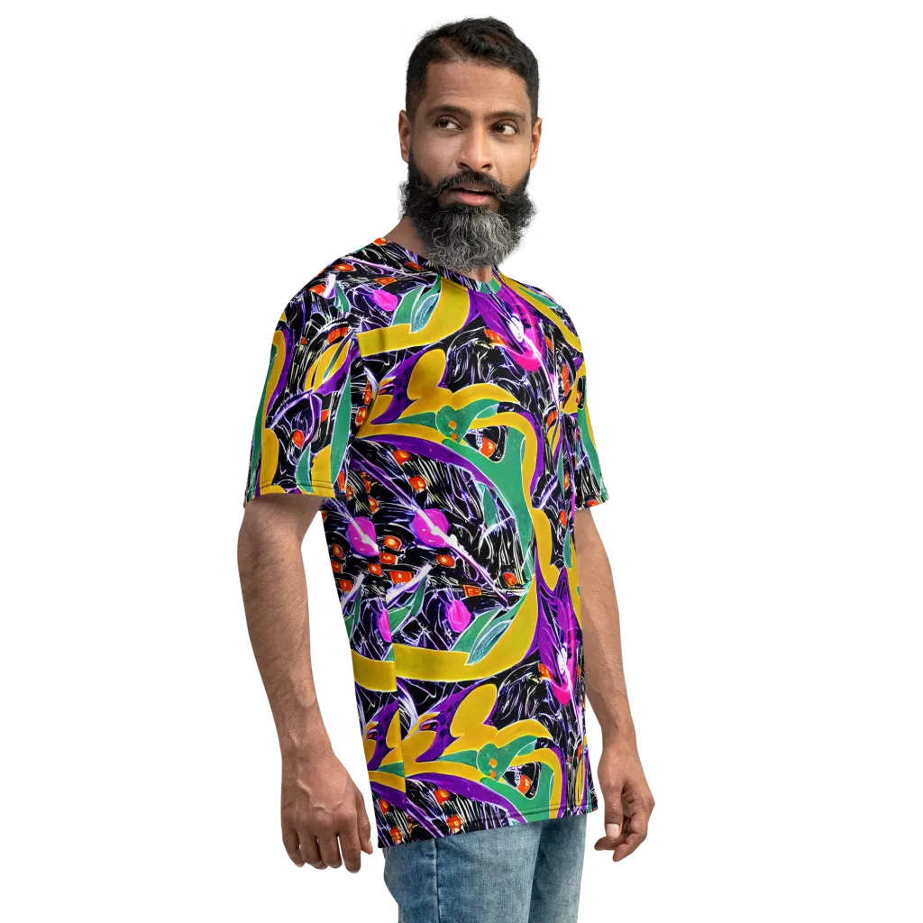Lacquer Bloom on Men's Crew Neck T-Shirt — Right