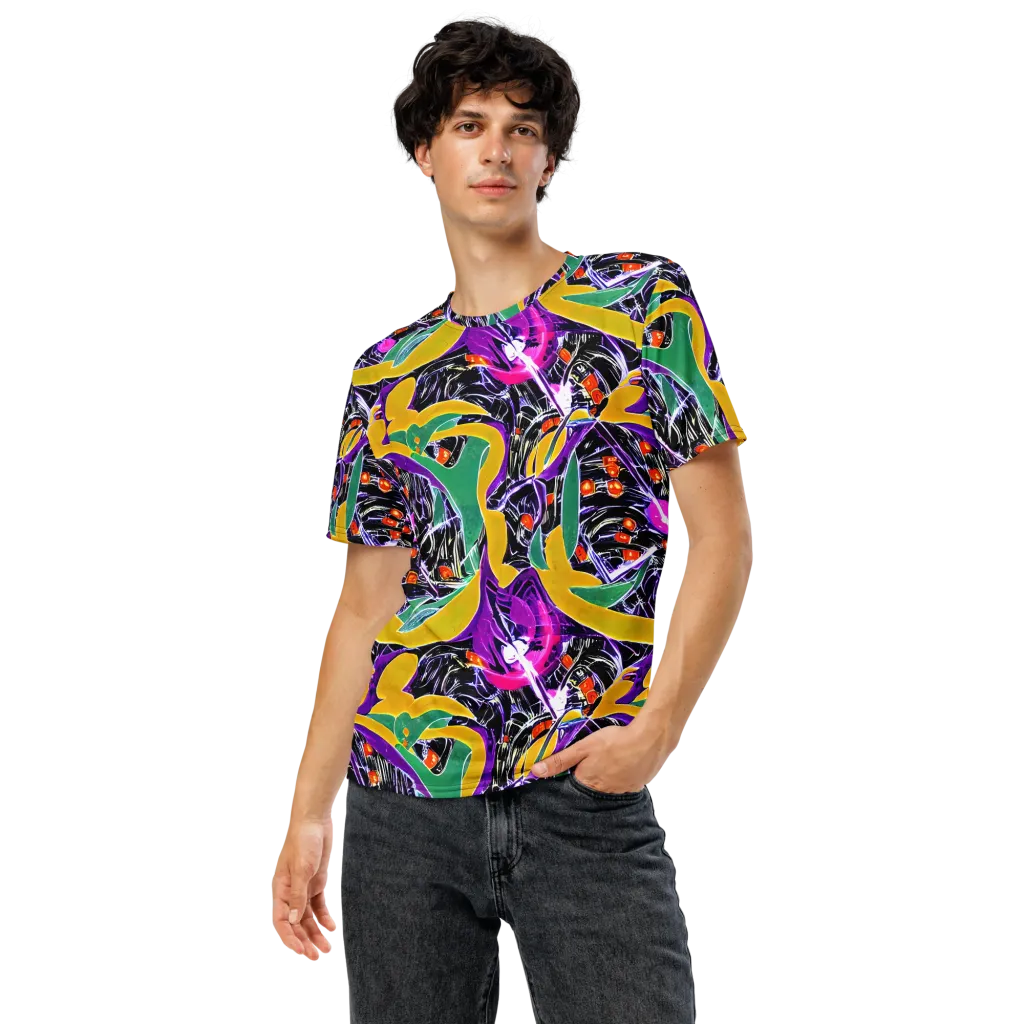 Lacquer Bloom on Men's Crew Neck T-Shirt — Front