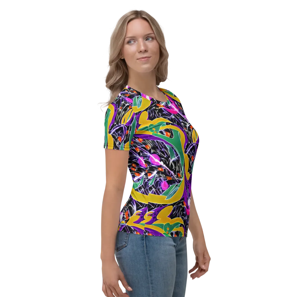Lacquer Bloom on Women's Crew Neck T-Shirt — Right