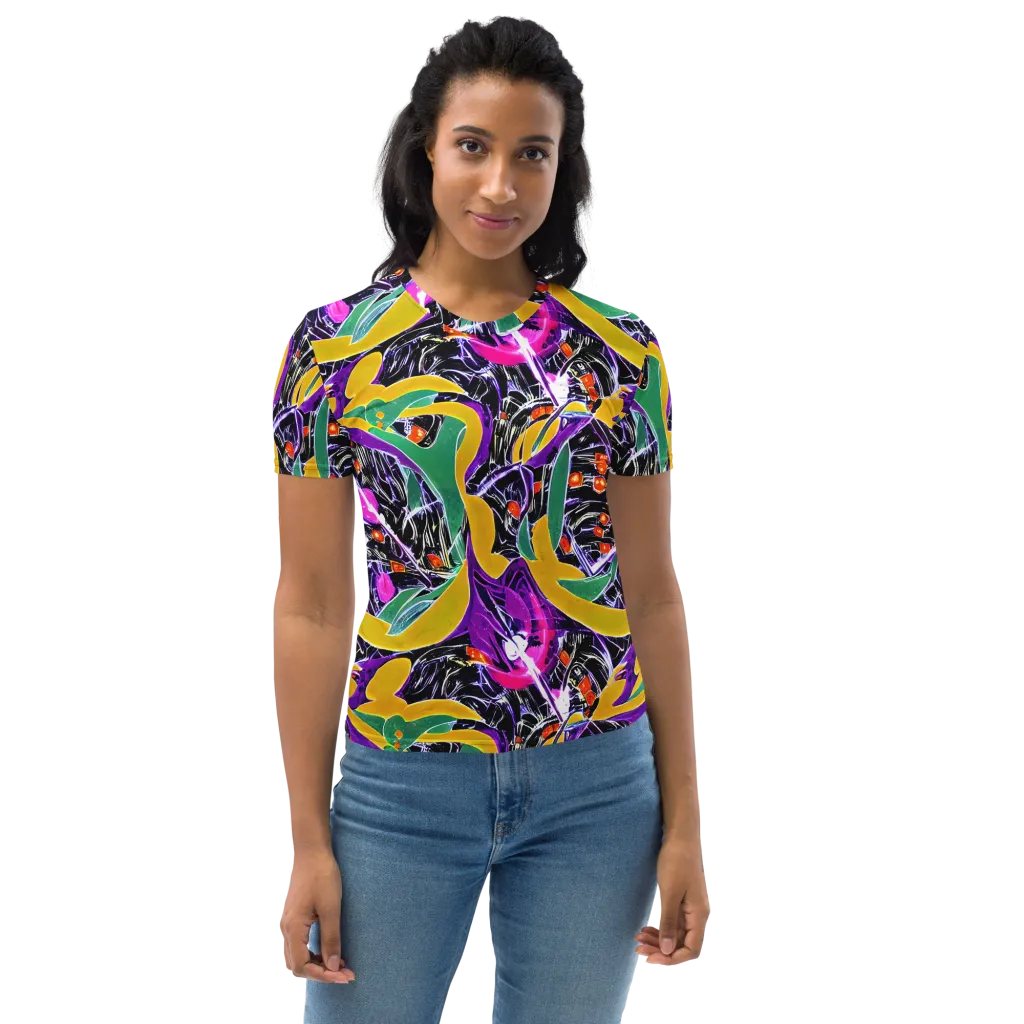 Lacquer Bloom on Women's Crew Neck T-Shirt — Front