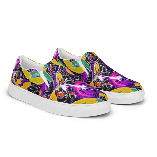 Lacquer Bloom on a Women's Slip-On Canvas Shoes