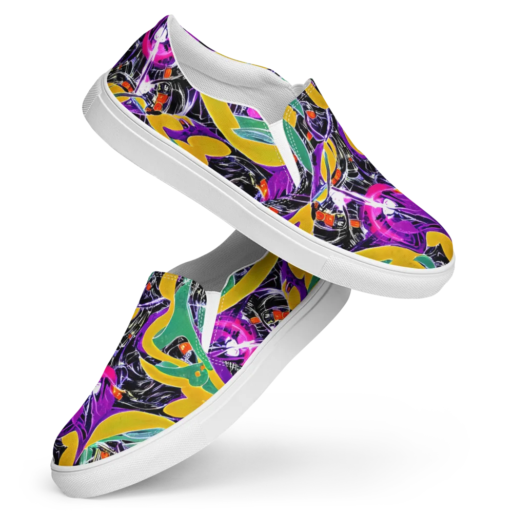 Lacquer Bloom on Women's Slip-On Canvas Shoes — Front