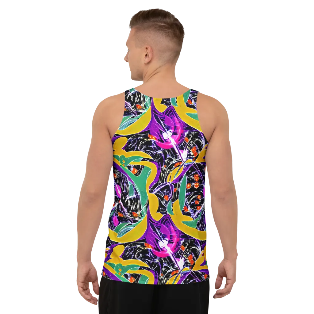 Lacquer Bloom on Men's Tank Top — Back