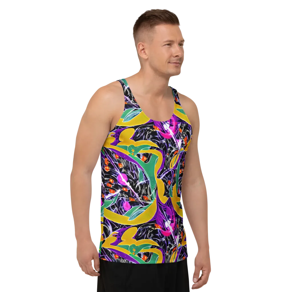 Lacquer Bloom on Men's Tank Top — Right Front