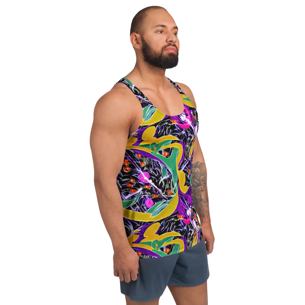 Lacquer Bloom on Men's Tank Top — Right Front
