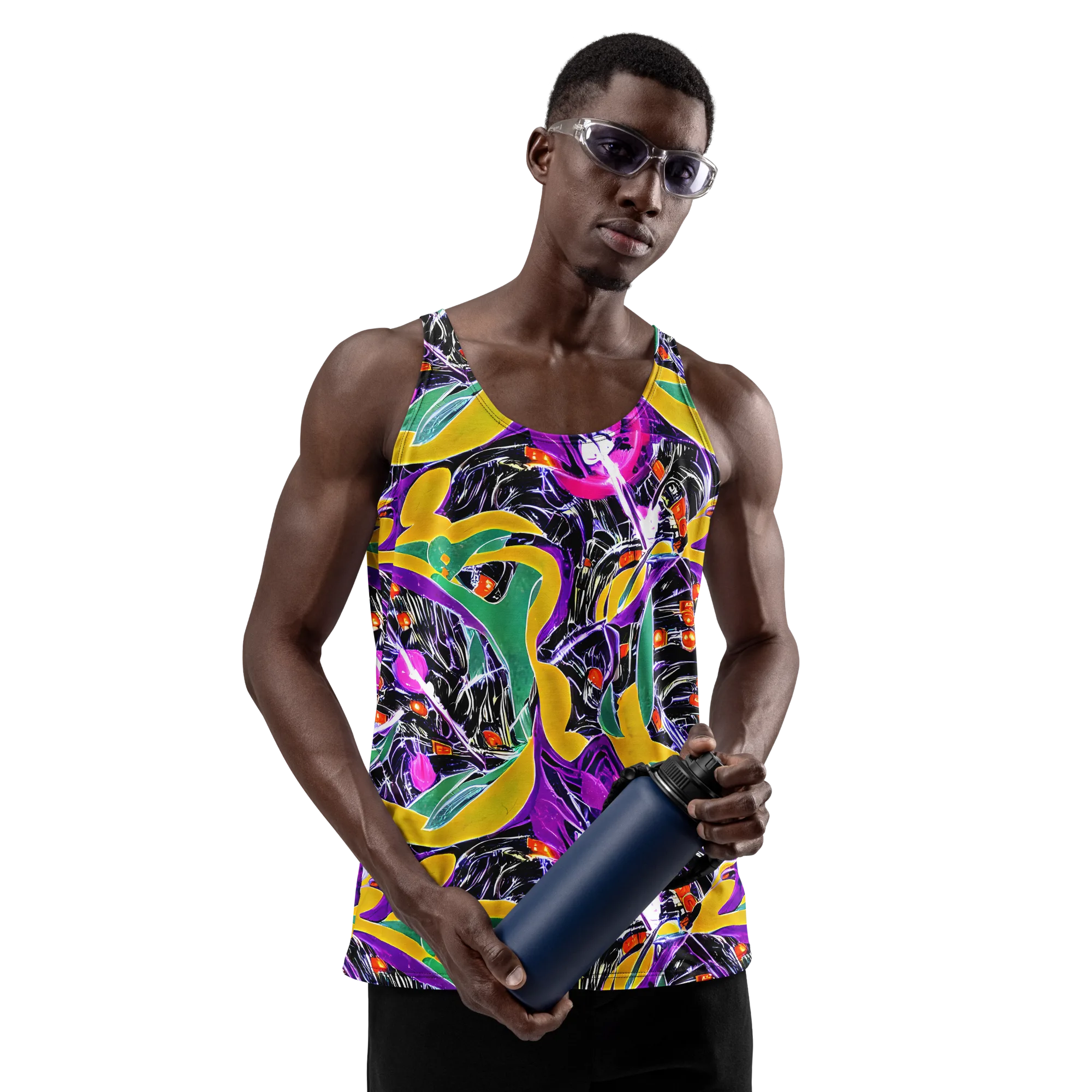 Lacquer Bloom on Men's Tank Top — Front